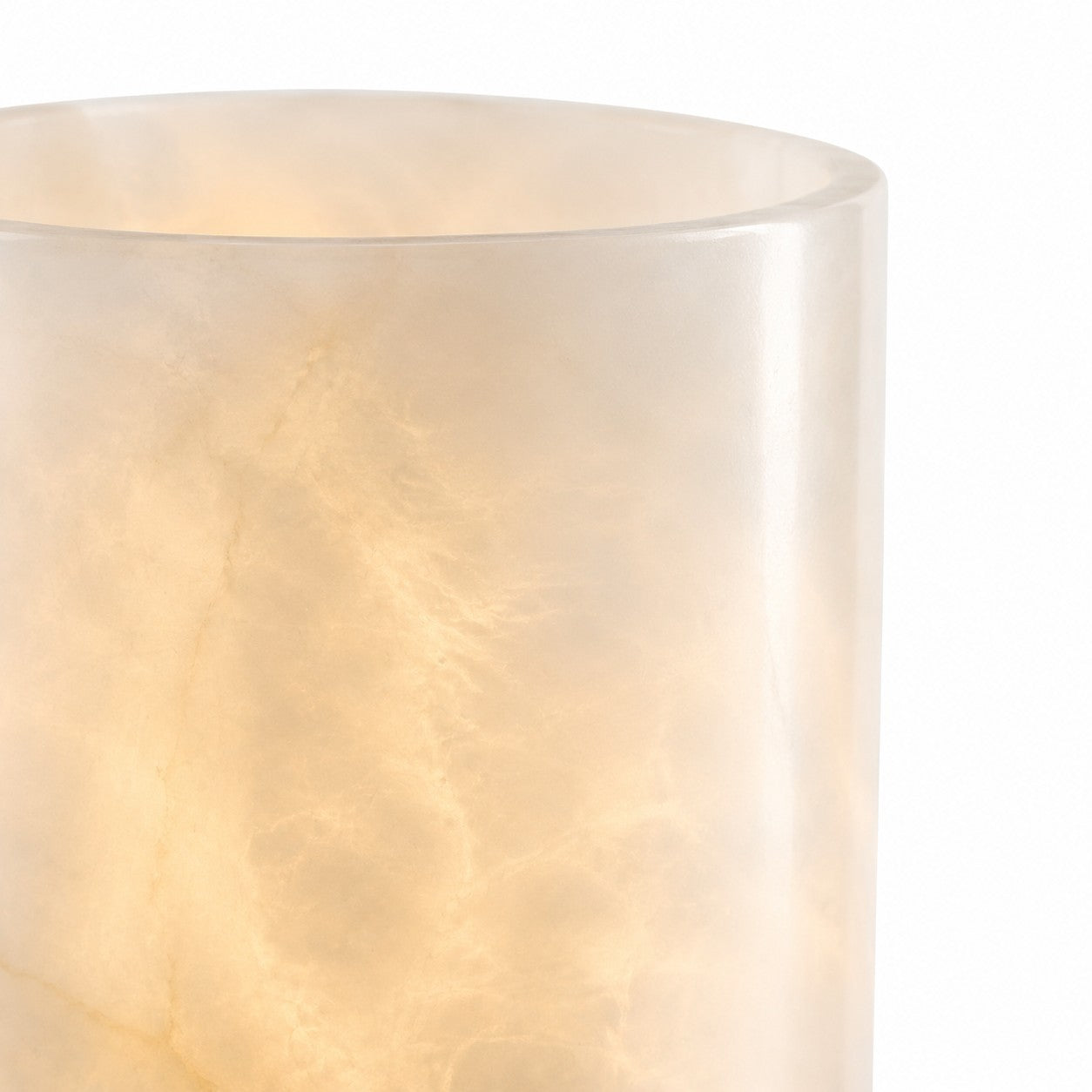 Yorix Alabaster Tube Bronze Finish Wall Sconce