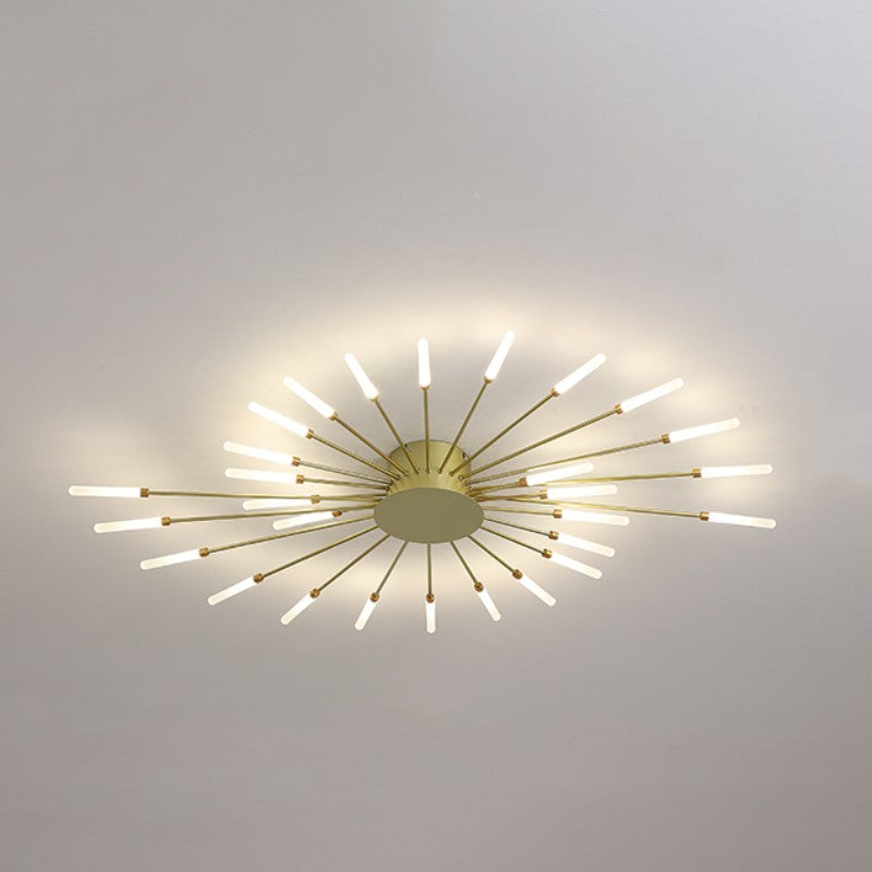Pranika Modern Sputnik LED Fireworks Semi Flush Mount Ceiling Light