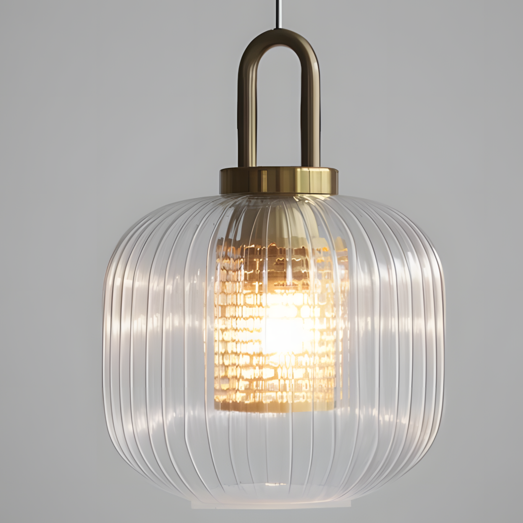 Cove Rustic Glass Metal Pendant Light