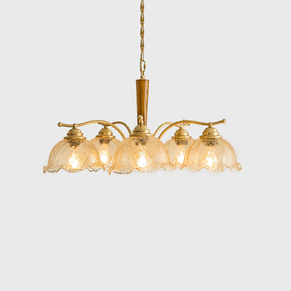 Erin French Country Crack Flower Glass Chandelier