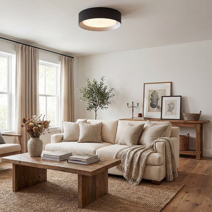 Zenith Nordic ‎Minimalist Metal Round Semi Flush Mount Ceiling Light