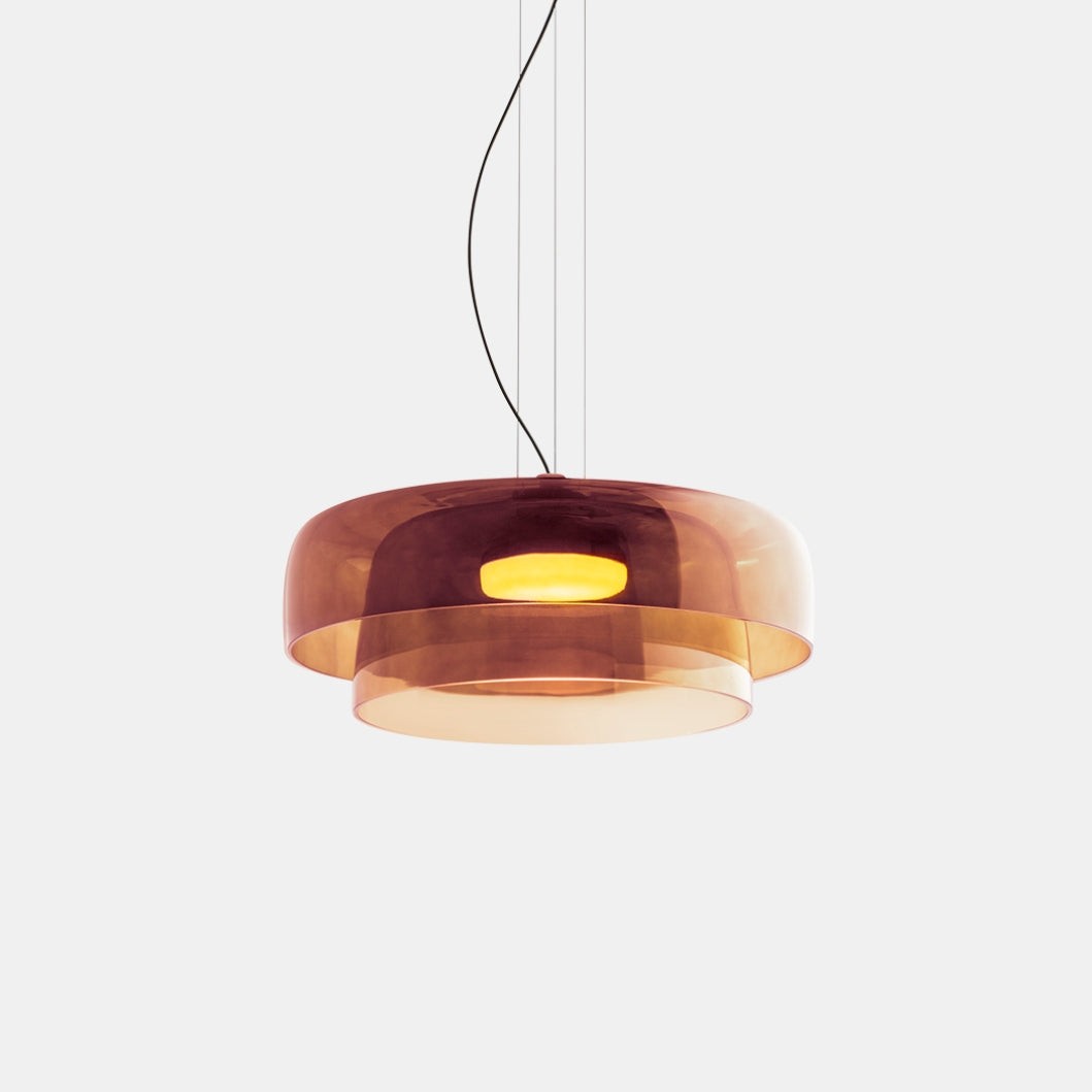 Zaire Bowl Shaped Layer Stained Glass Pendant Light