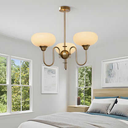 Luna Cream White Bubble Glass Chandelier