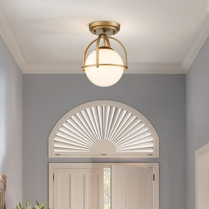 Aurea Vintage Globe Flush Mount Ceiling Light