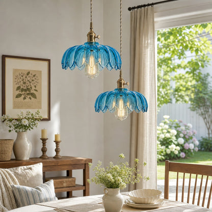 Jacinta Green Scalloped Pendant Light