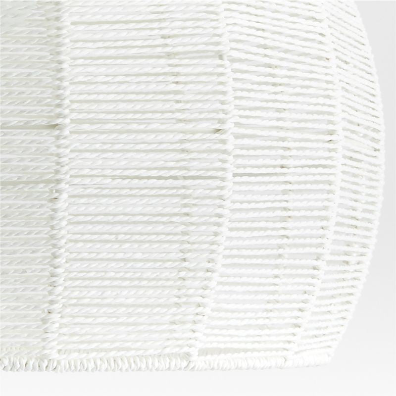 Dronor Ivory Woven Rope Globe Semi Flush Mount Light