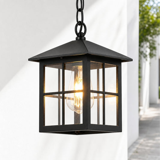 Miles Farmhouse Outdoor Patio Porch Black Pendant Light