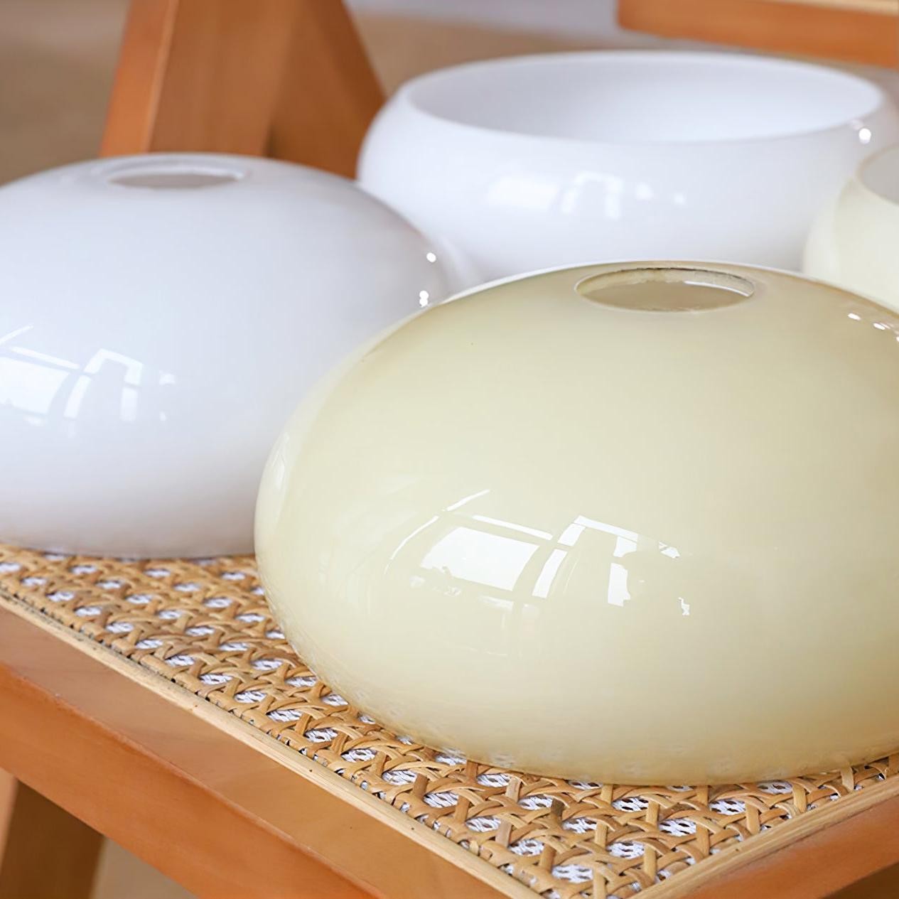 Xanthea Elliptical Persimmon Milk Glass Chandelier