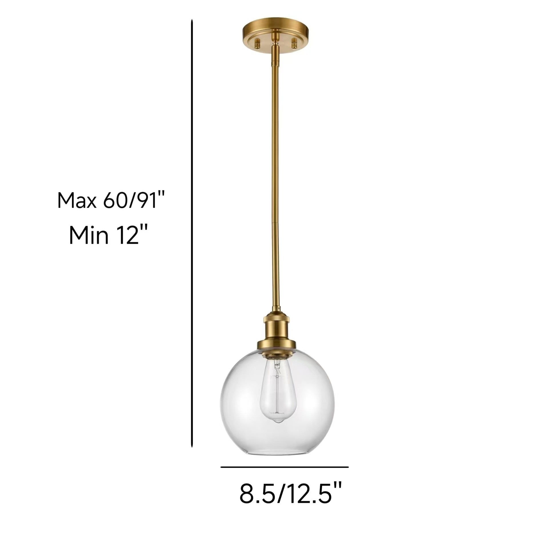 Savion Clear Glass Globe Pendant Light