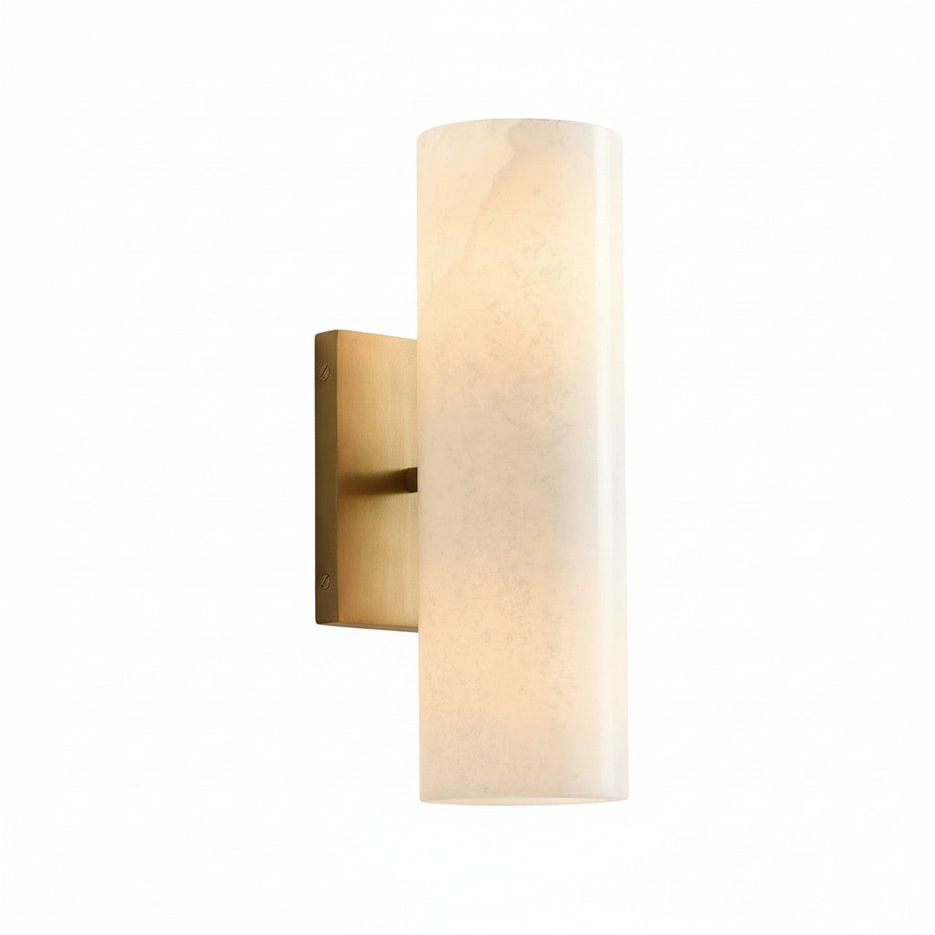 Corven Modern Elegant Alabaster Tube Sconce