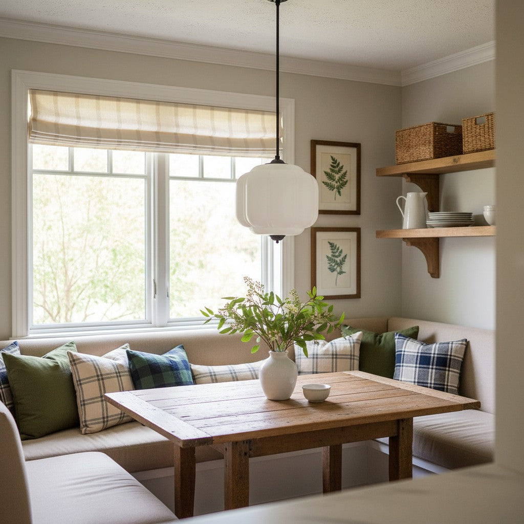 Myric Vintage Milk Glass Oiled Brass Eloise Pendant Light
