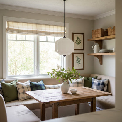 Myric Vintage Milk Glass Oiled Brass Eloise Pendant Light