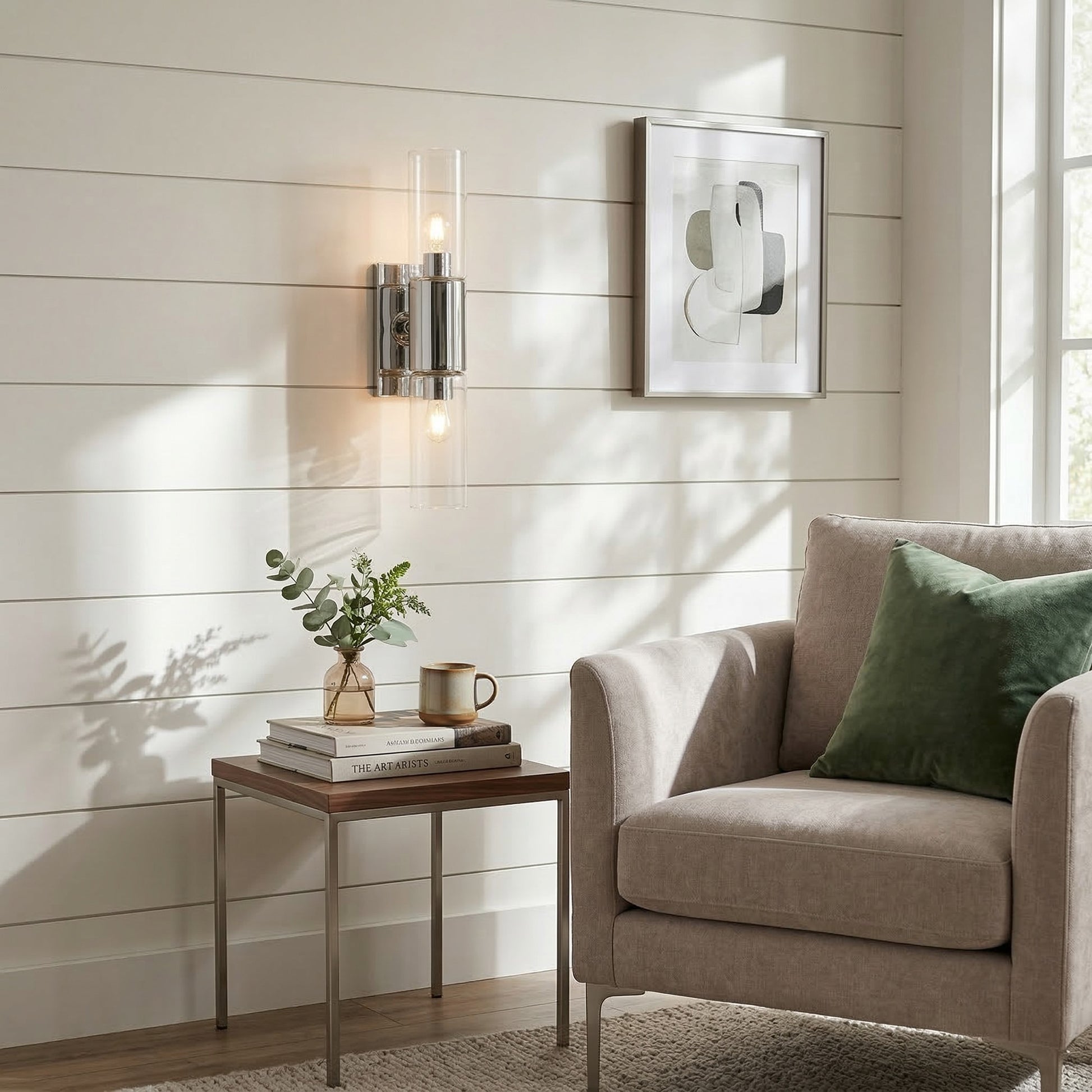 Zeylen Frances Water Ripple Glass Double Tube Sconce