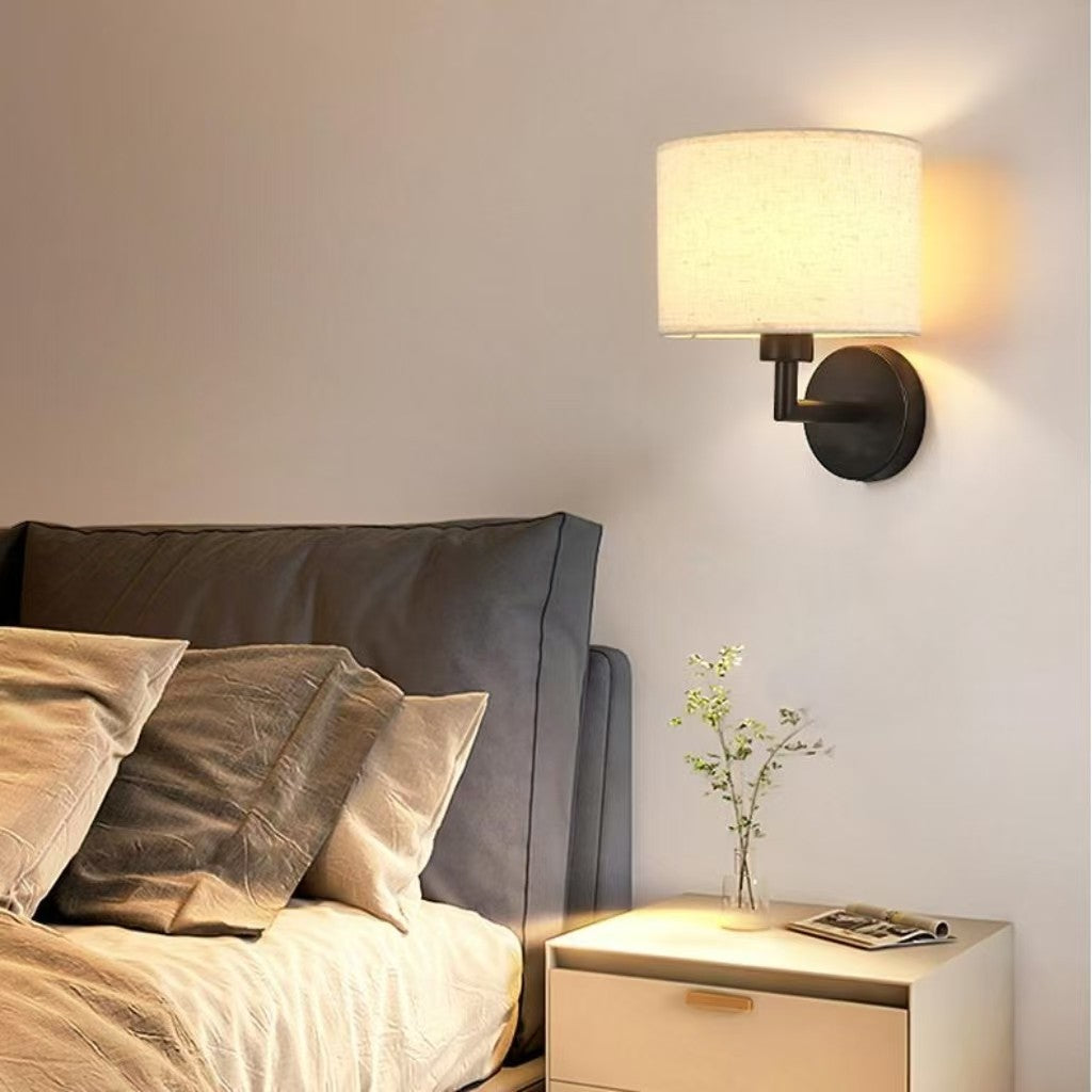 Delena Linen Drum Shade Wall Sconce