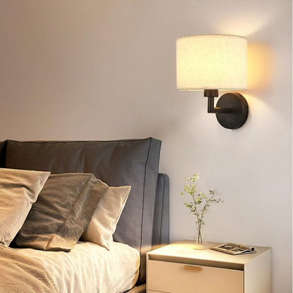Delena Linen Drum Shade Wall Sconce