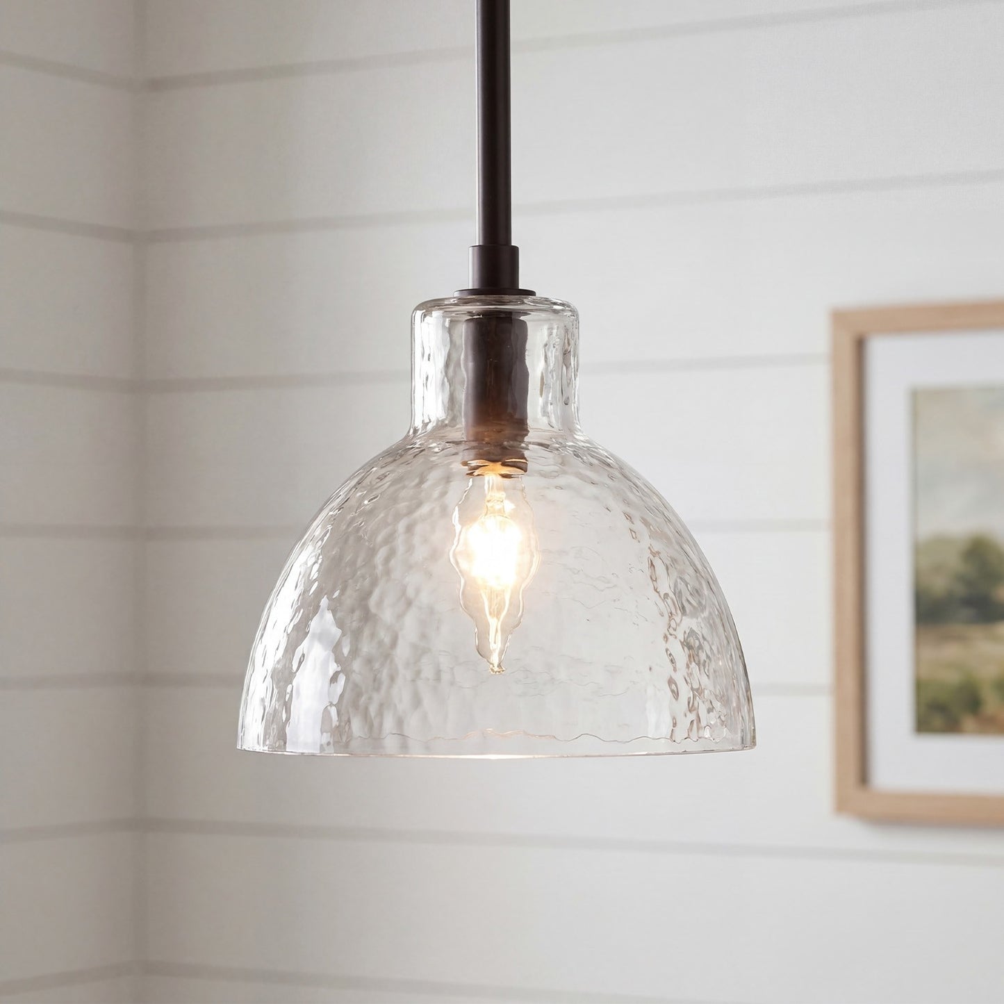 Keen Farmhouse Glass Dome Pendant Light
