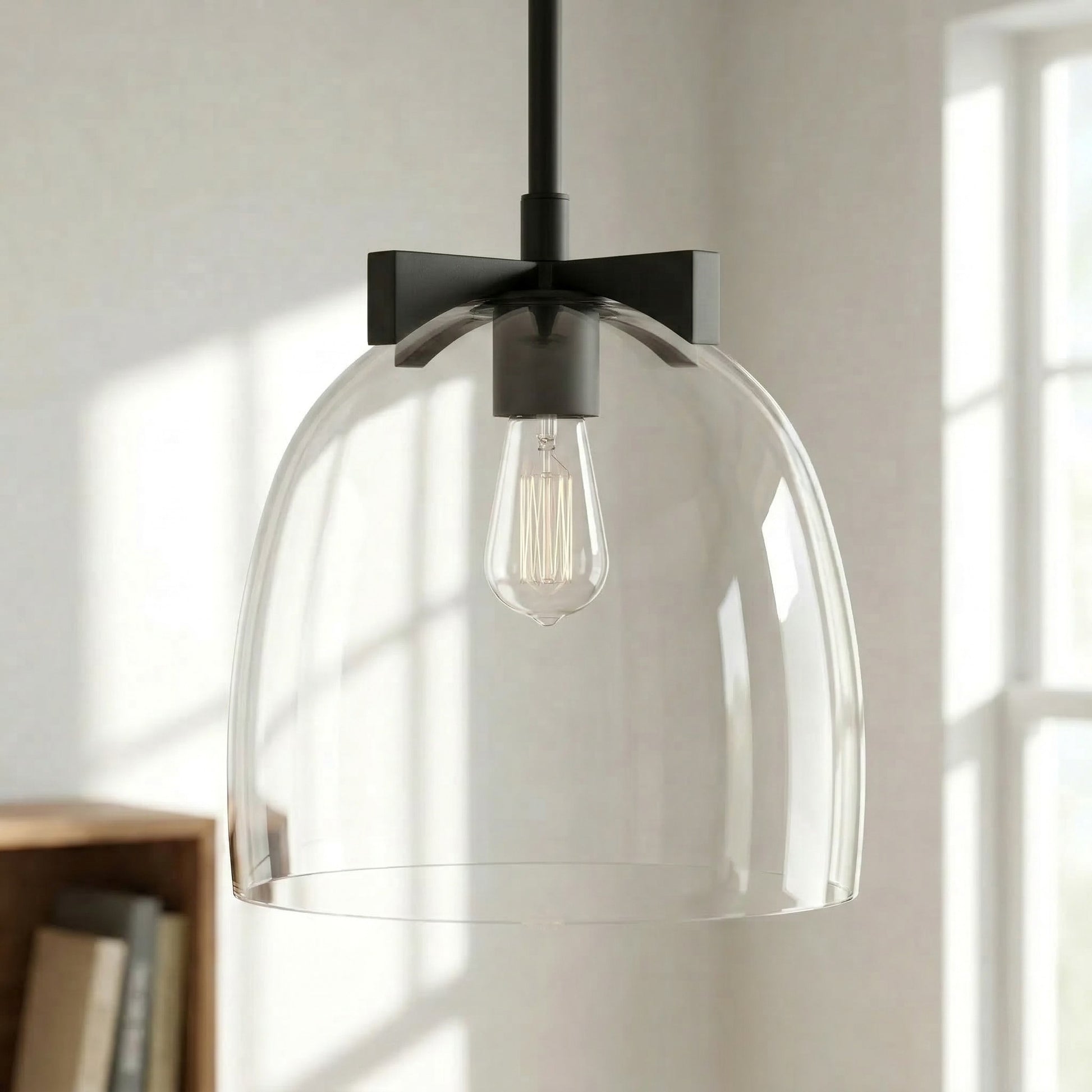 Titus Minimalist Transparent Glass Pendant Light
