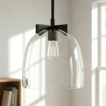 Titus Minimalist Transparent Glass Pendant Light