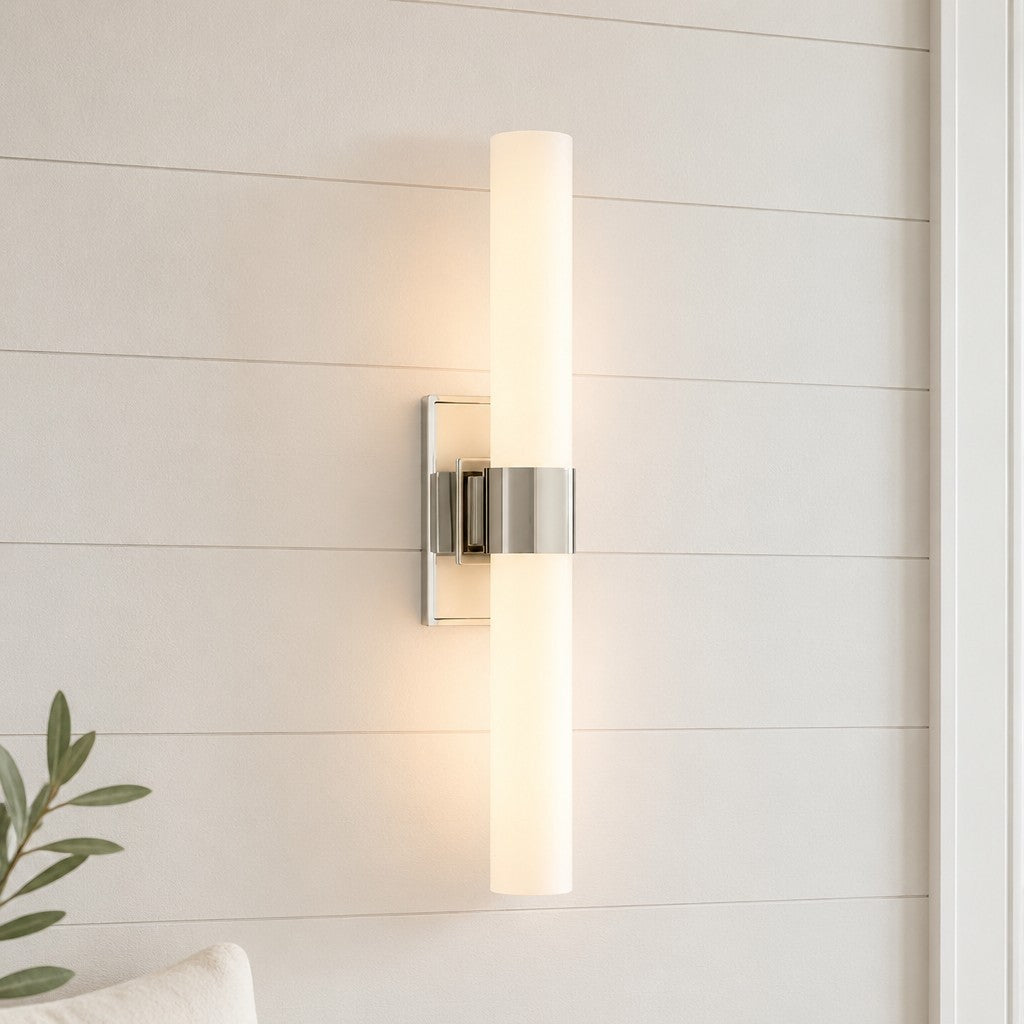 Zinnia Glass Tube Double Wall Mounted Light