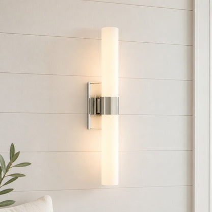 Zinnia Glass Tube Double Wall Mounted Light