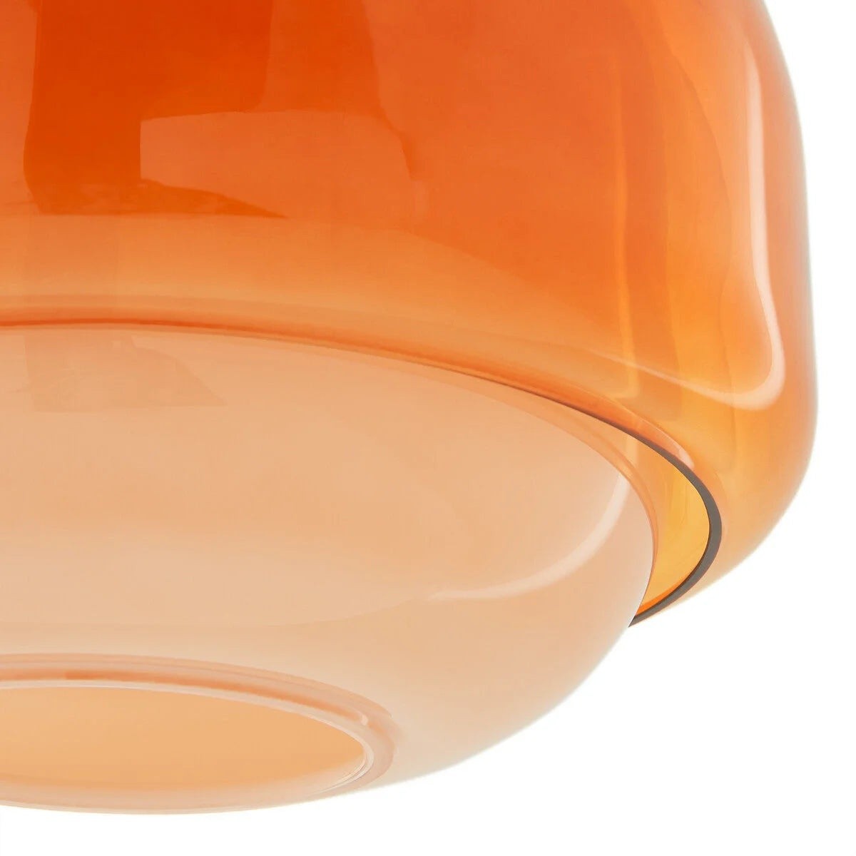 Vexlynn Scandinavian Round Dual-Layer Tinted Glass Pendant Light