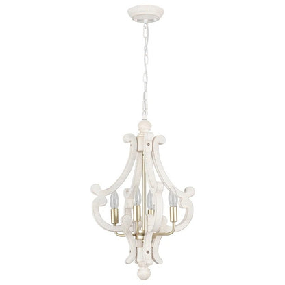 Astridina Rustic Antique Wooden French Country Chandelier
