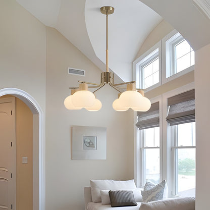 Jesper Gold Modern Frosted Glass Chandelier