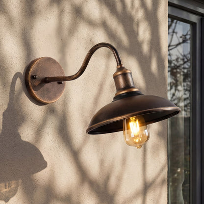 Arion Vintage Gooseneck Outdoor Wall Mounted Light