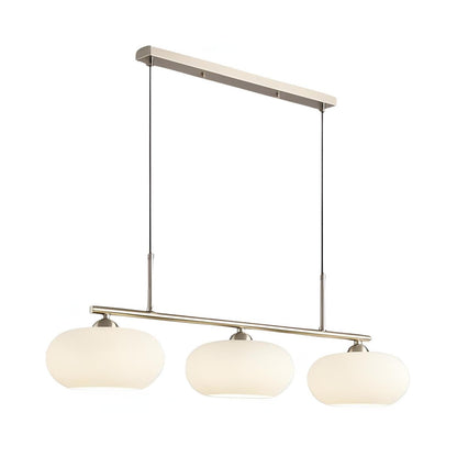 Wrythe 3-Light Milk Glass Linear Pendant Light