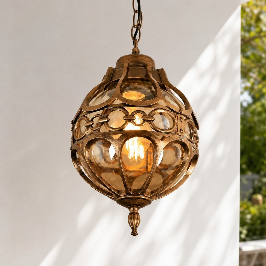 Magnus Farmhouse Outdoor Patio Porch Round Pendant Light