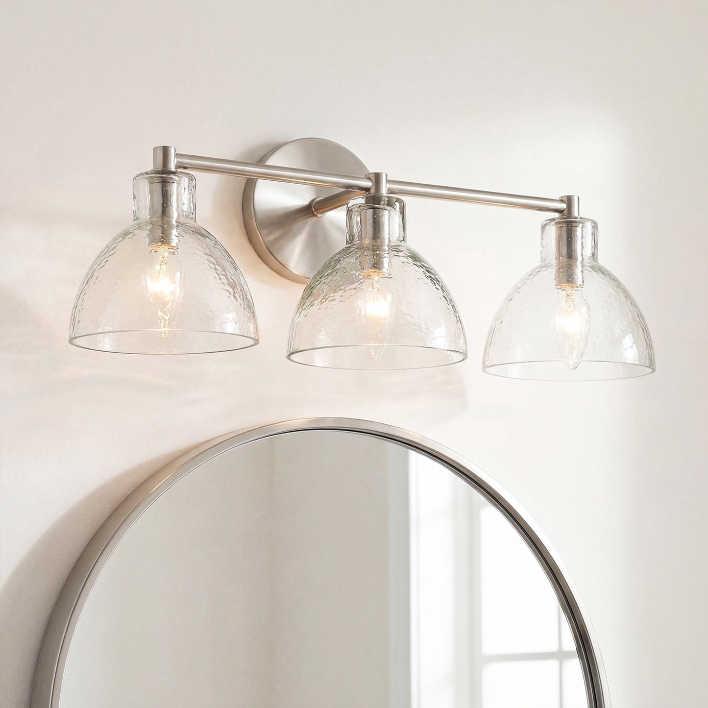 Keen Farmhouse Cooper Recycled Glass Dome Sconce