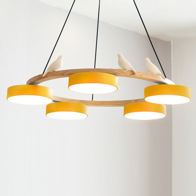 Myrithor Macarons Bird Woon Round Chandelier