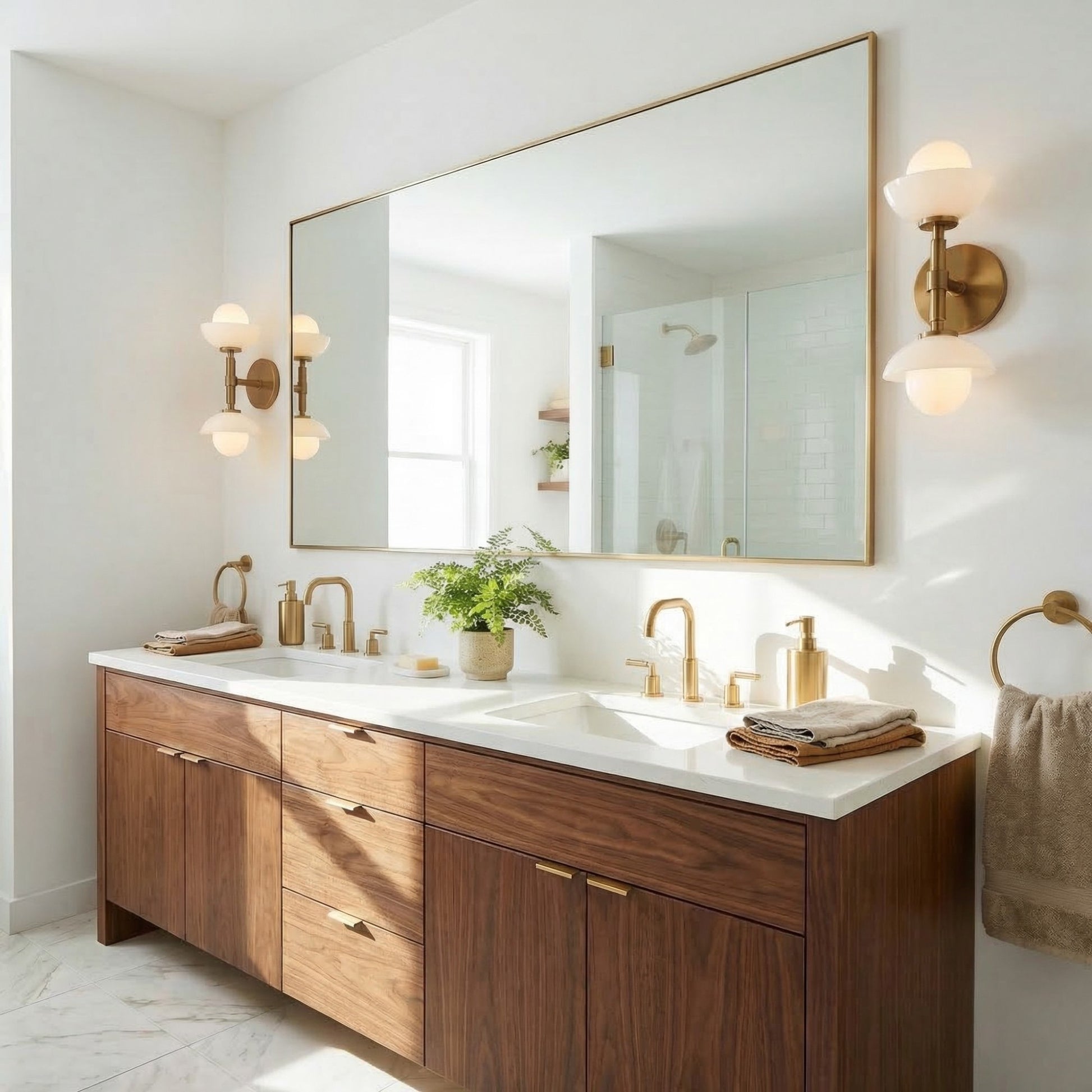 Brianna Farmhouse Alabaster Double Globe Sconce