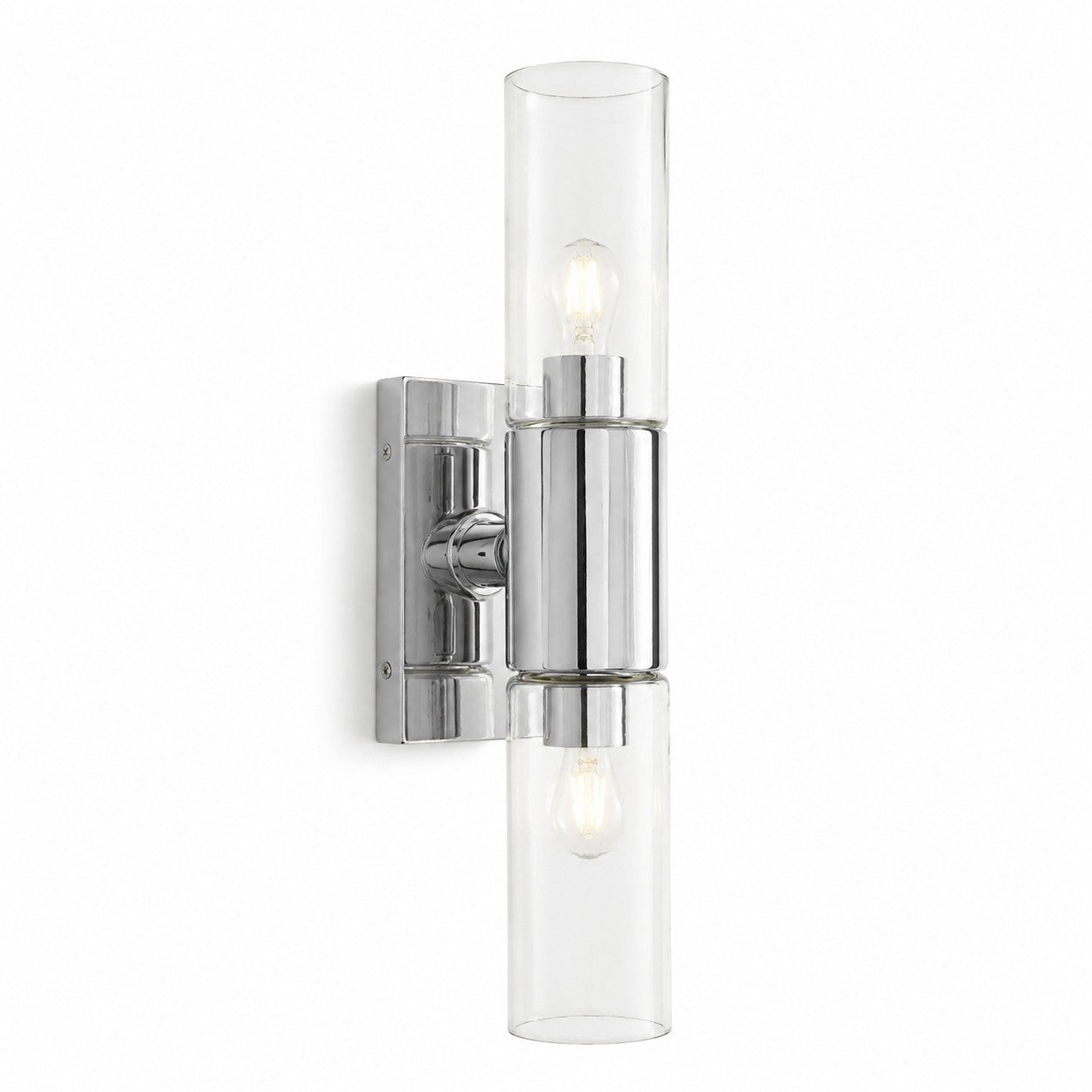 Zeylen Frances Water Ripple Glass Double Tube Sconce