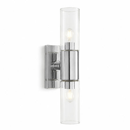 Zeylen Frances Water Ripple Glass Double Tube Sconce