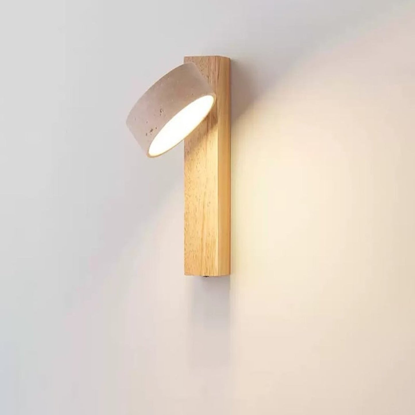 Bennett Wabi-Sabi Round Travertine Wall Light