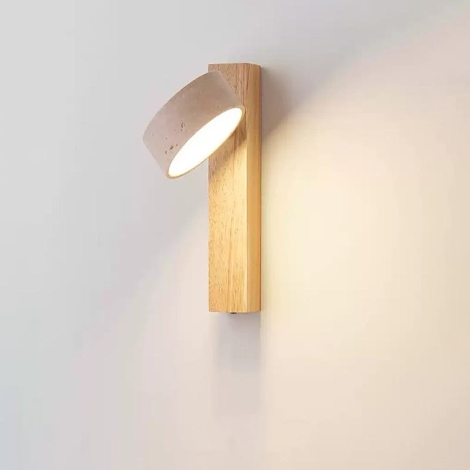 Bennett Wabi-Sabi Round Travertine Wall Light