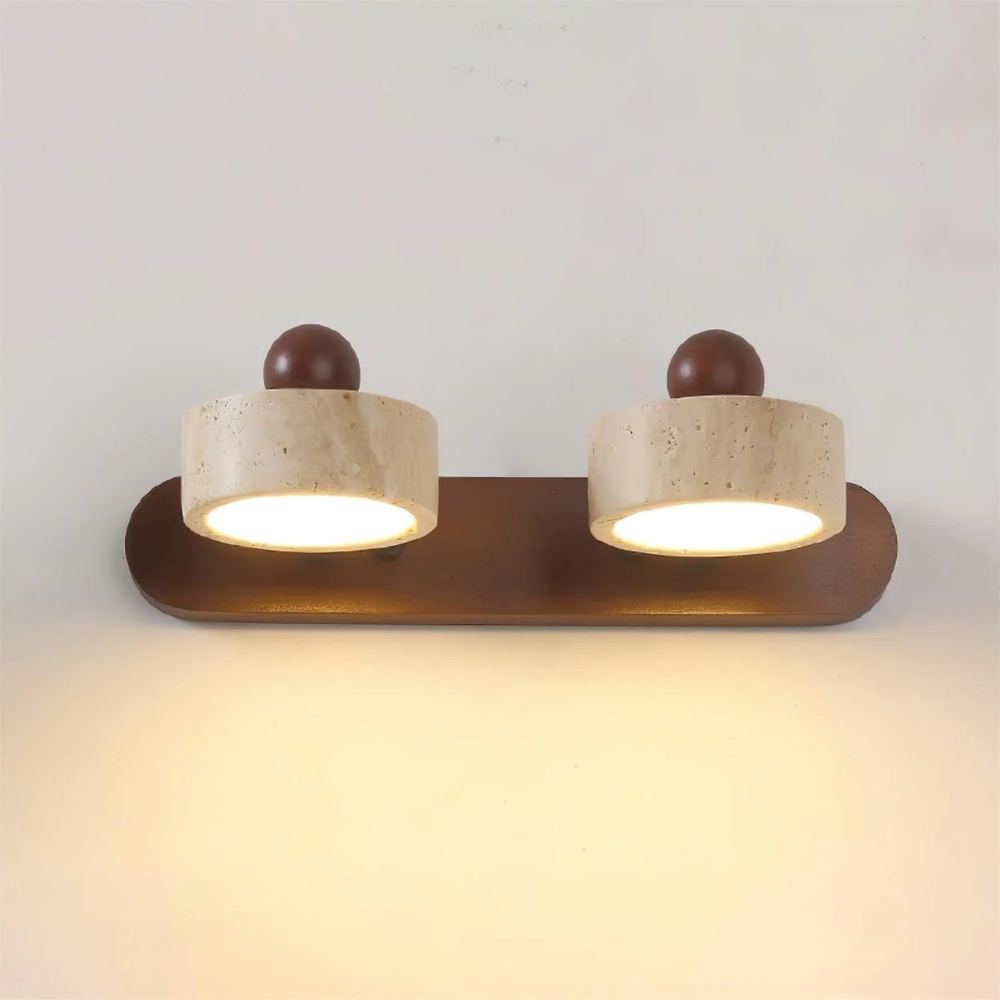 Macdonald Wabi Sabi Natural Travertine Adjustable Heads Wall Lamp