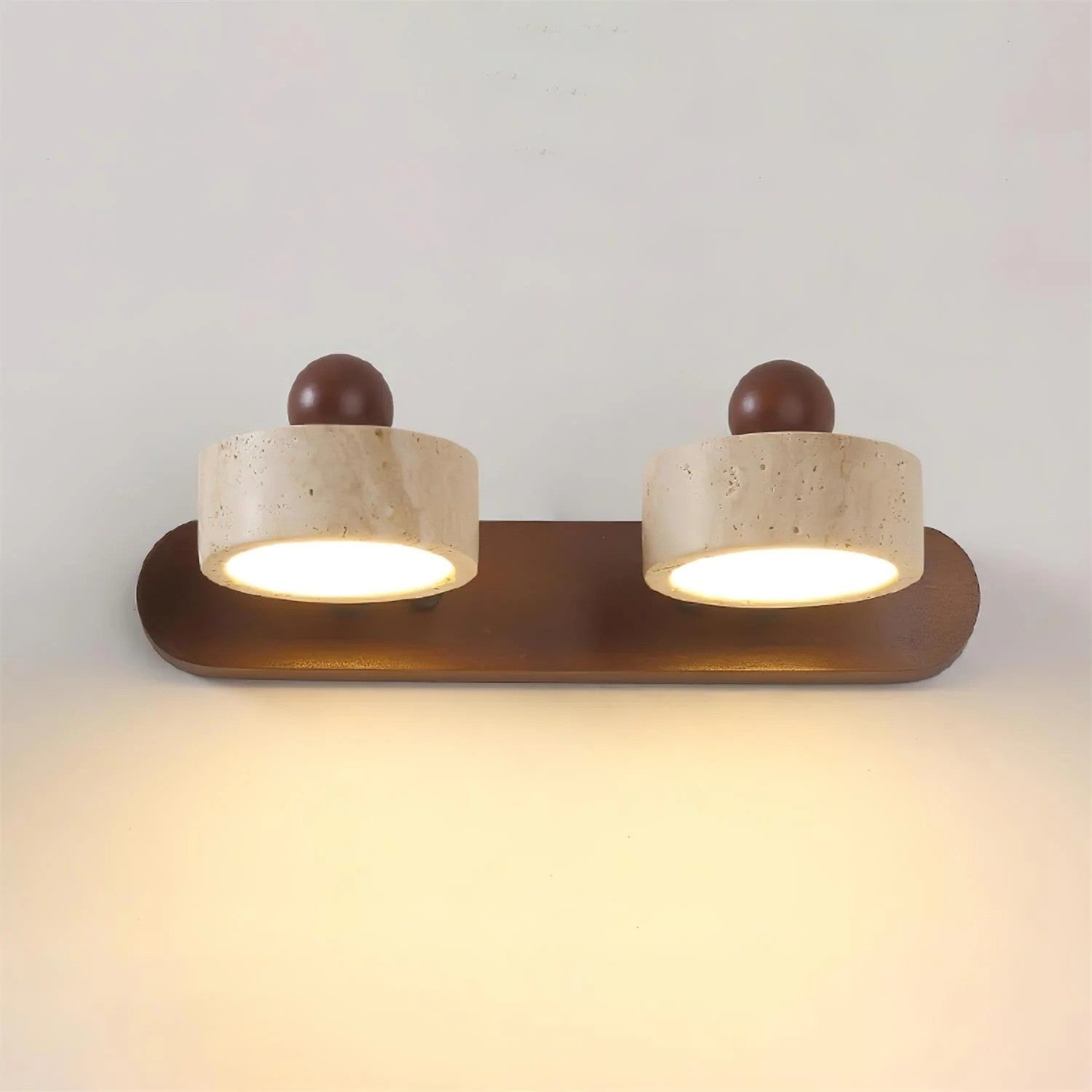 Macdonald Wabi Sabi Natural Travertine Adjustable Heads Wall Lamp