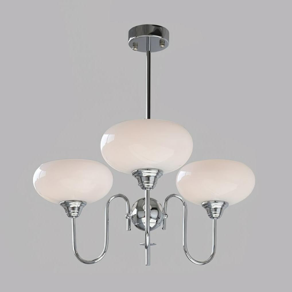 Luna Cream White Bubble Glass Chandelier