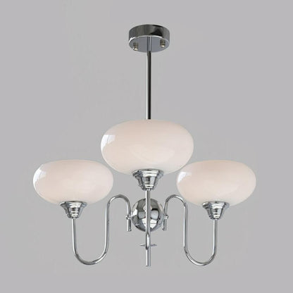 Luna Cream White Bubble Glass Chandelier