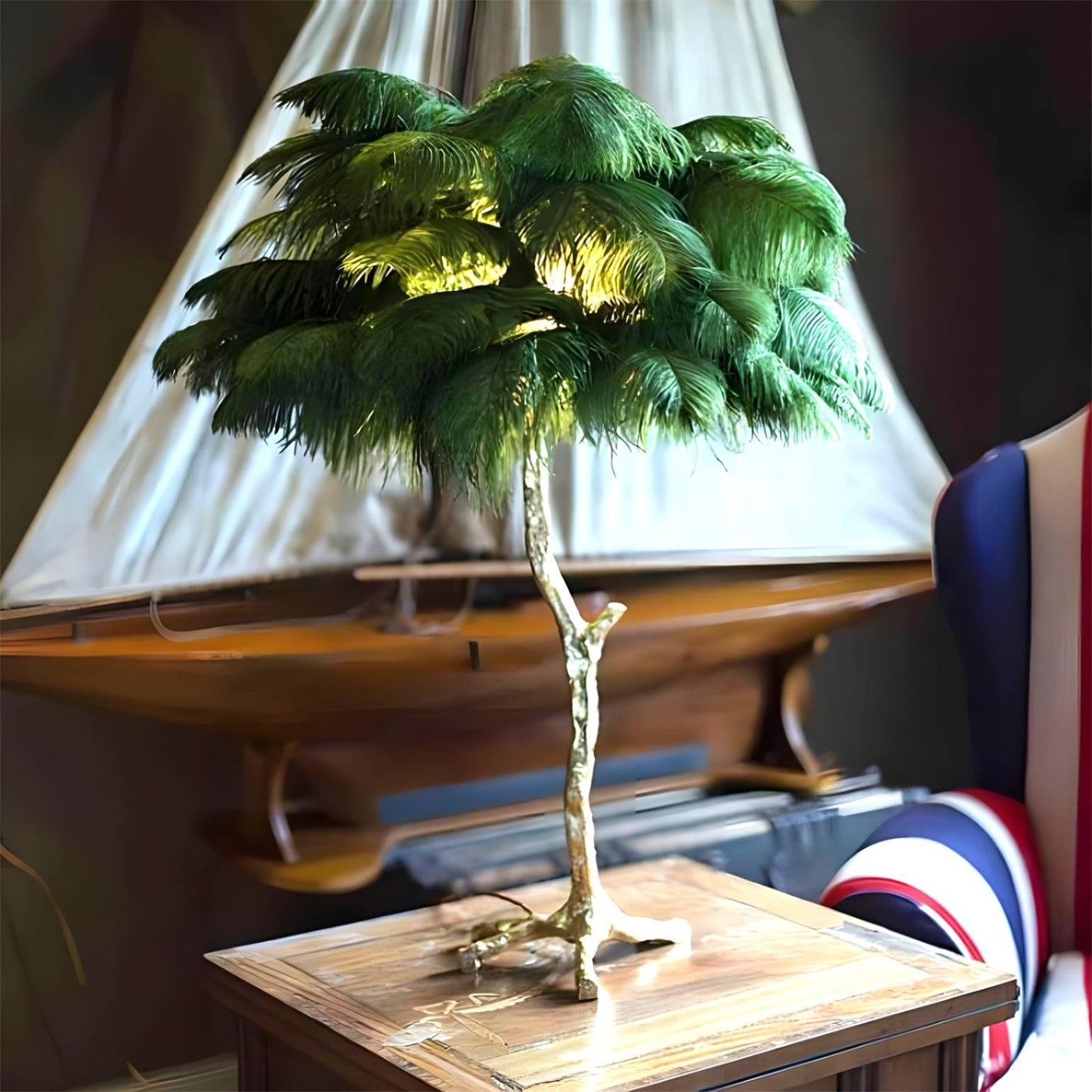 Marco Ostrich Feather Table Lamp