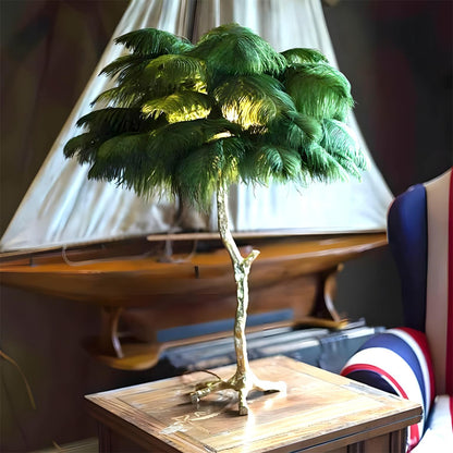 Marco Ostrich Feather Table Lamp