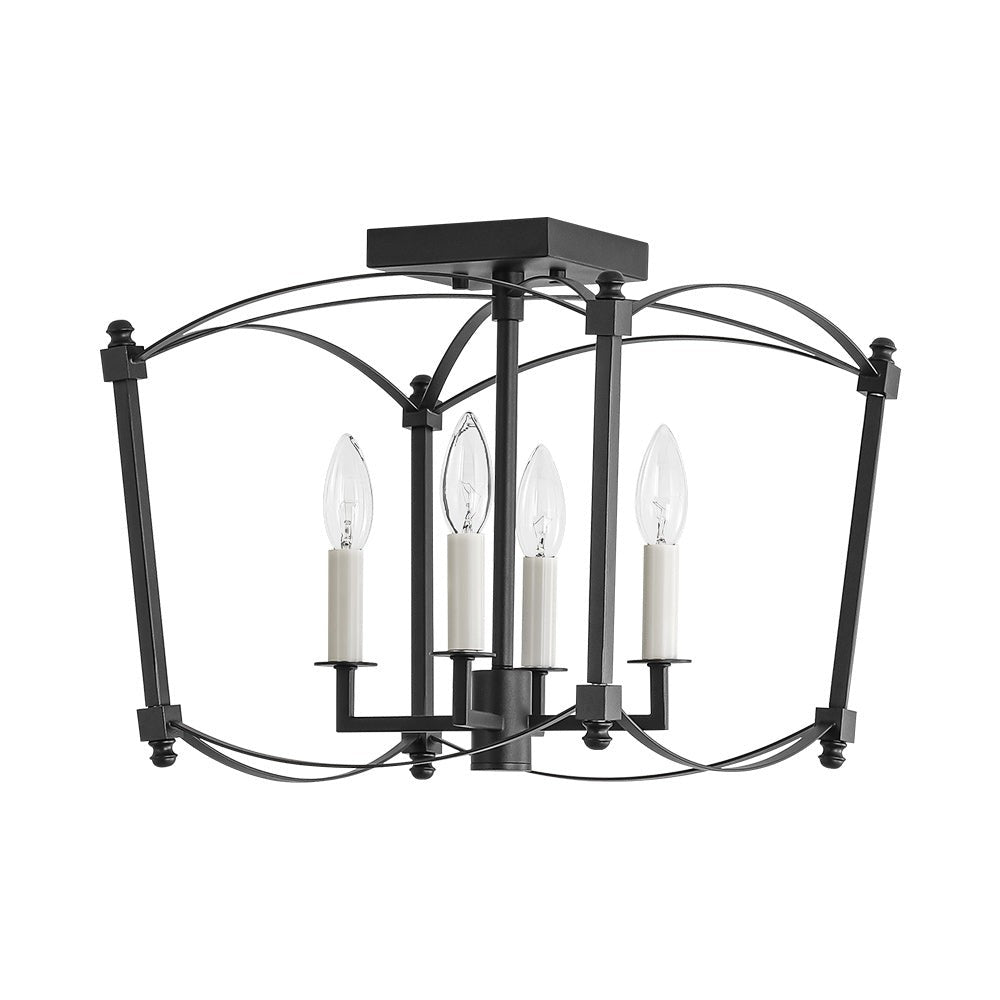 Celeste Retro 4 Light Open Frame Lantern Cage Ceiling Light