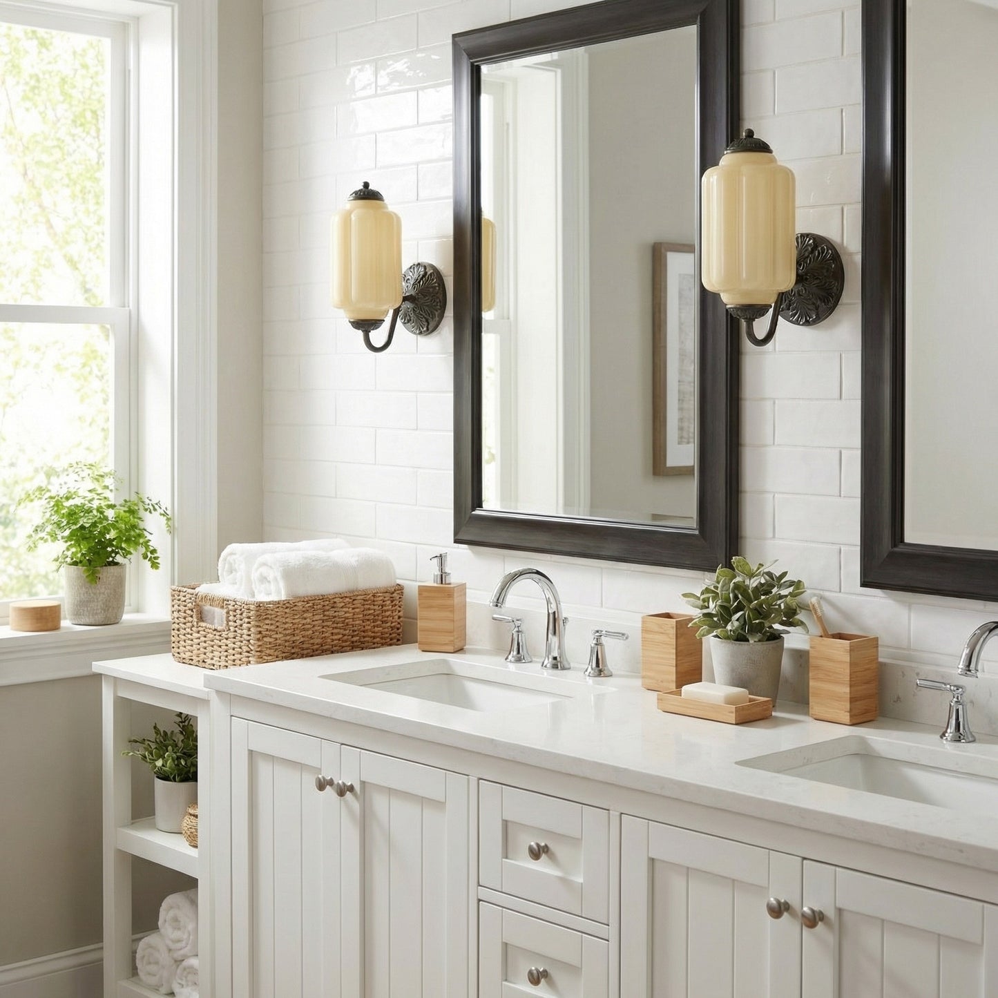 Cyrilith Vintage Milk Glass Oiled Brass Eloise Sconce
