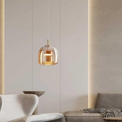 Raith Mouth Blown Glass Shade Pendant Light