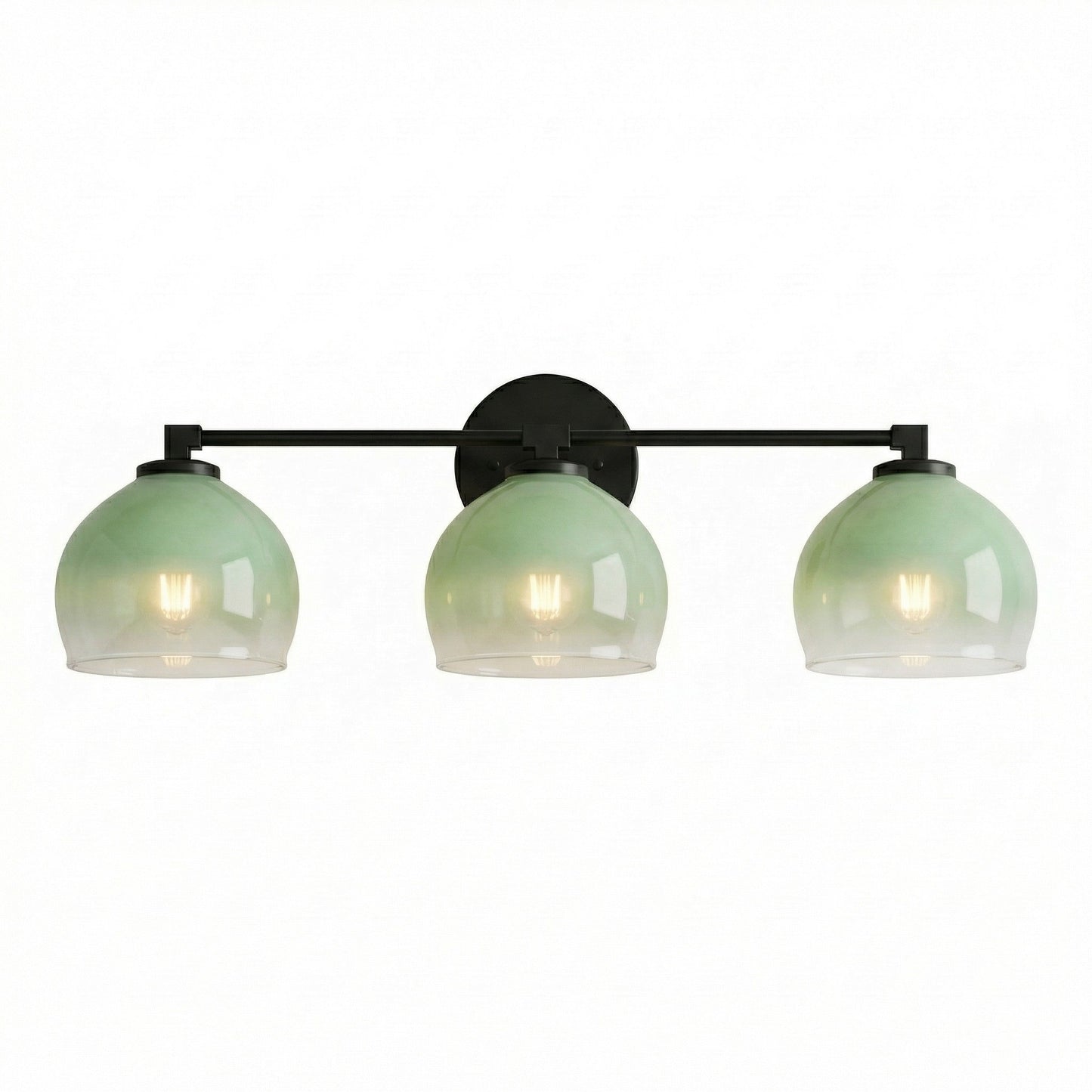 Conrad Vintage 3 Heads Bellflower Glass Wall Sconce