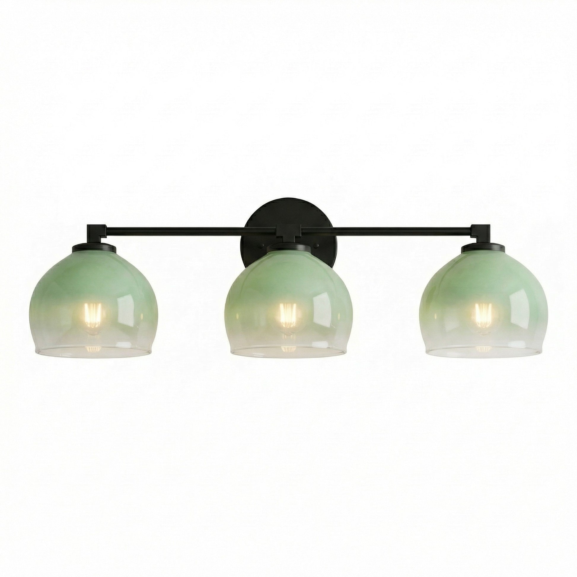 Conrad Vintage 3 Heads Bellflower Glass Wall Sconce