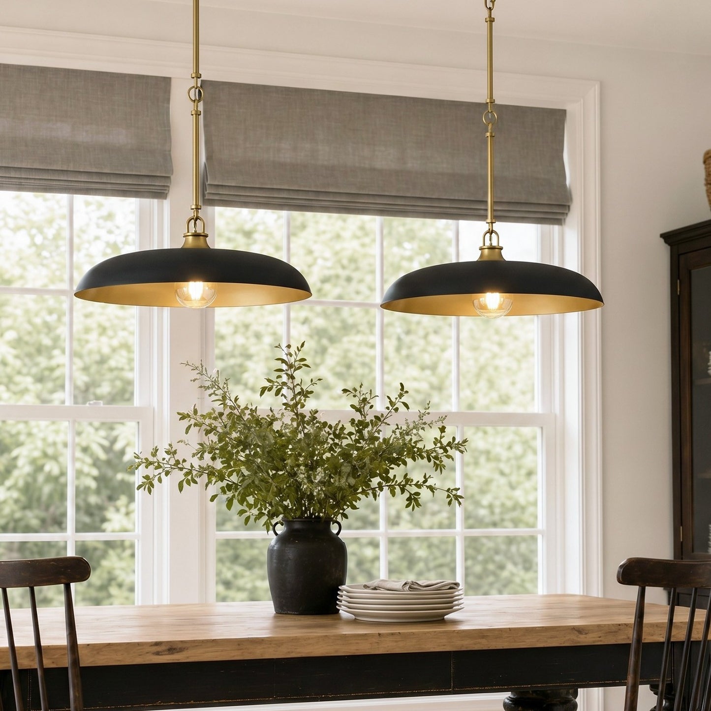 Leila Industrial Rustic Bronze Cone Shade Pendant Light