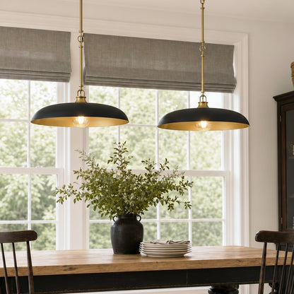 Leila Industrial Rustic Bronze Cone Shade Pendant Light